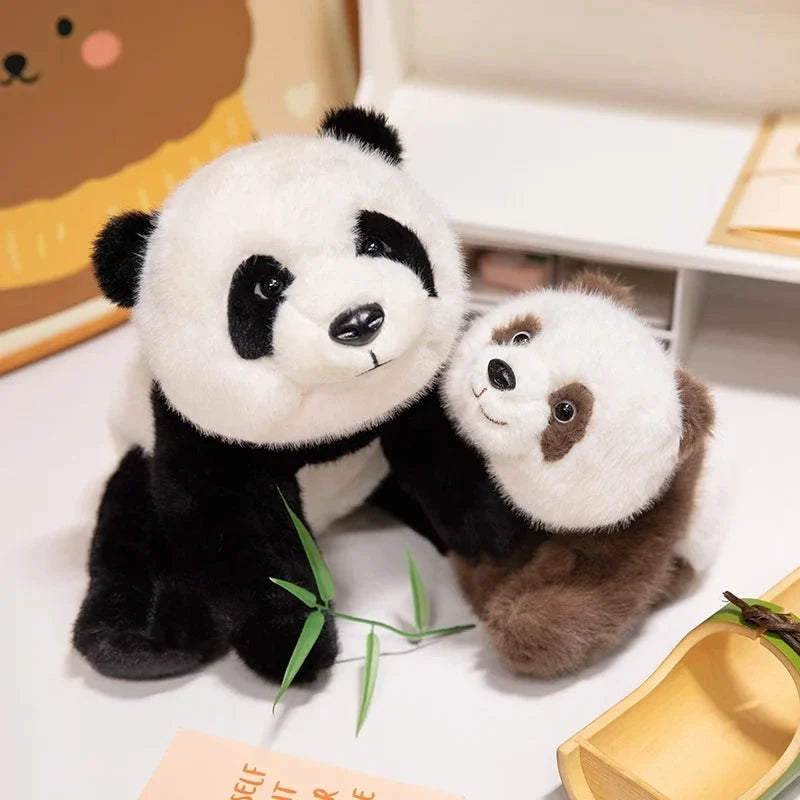 Kawaii Fuzzy Black Brown Panda Plushies — image 14