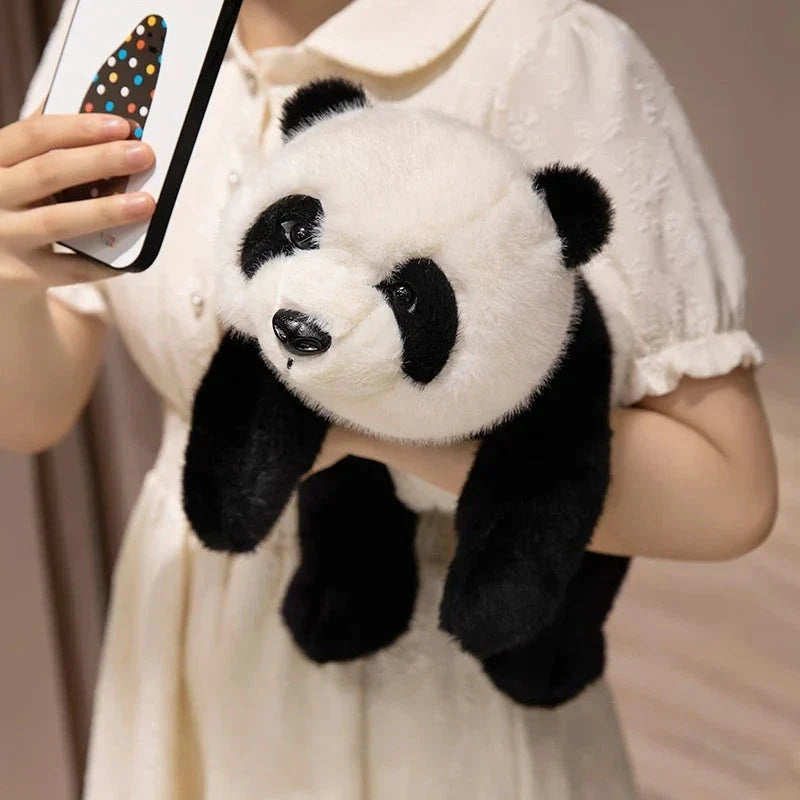 Kawaii Fuzzy Black Brown Panda Plushies — image 16