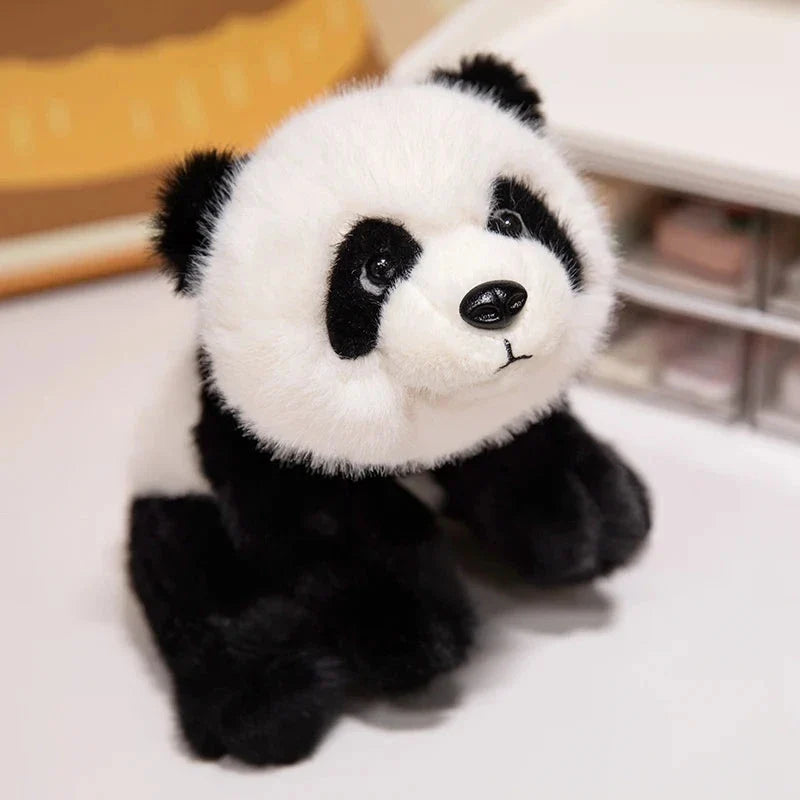 Kawaii Fuzzy Black Brown Panda Plushies — image 1
