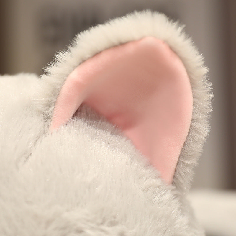 Kawaii Grey Half Cat Half Shark Combo Plushie — image 9