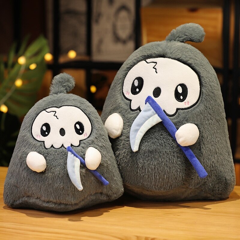 Kawaii Grim Reaper & Ghost Halloween Plushies — image 2