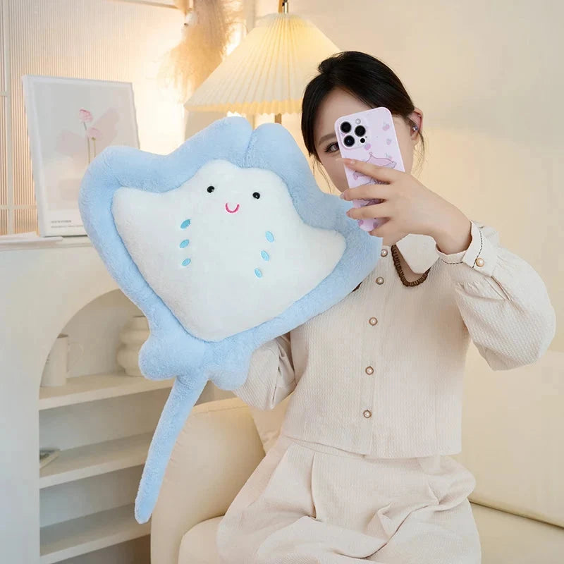 Kawaii Pastel Fluffy Stingray Plushies — image 13