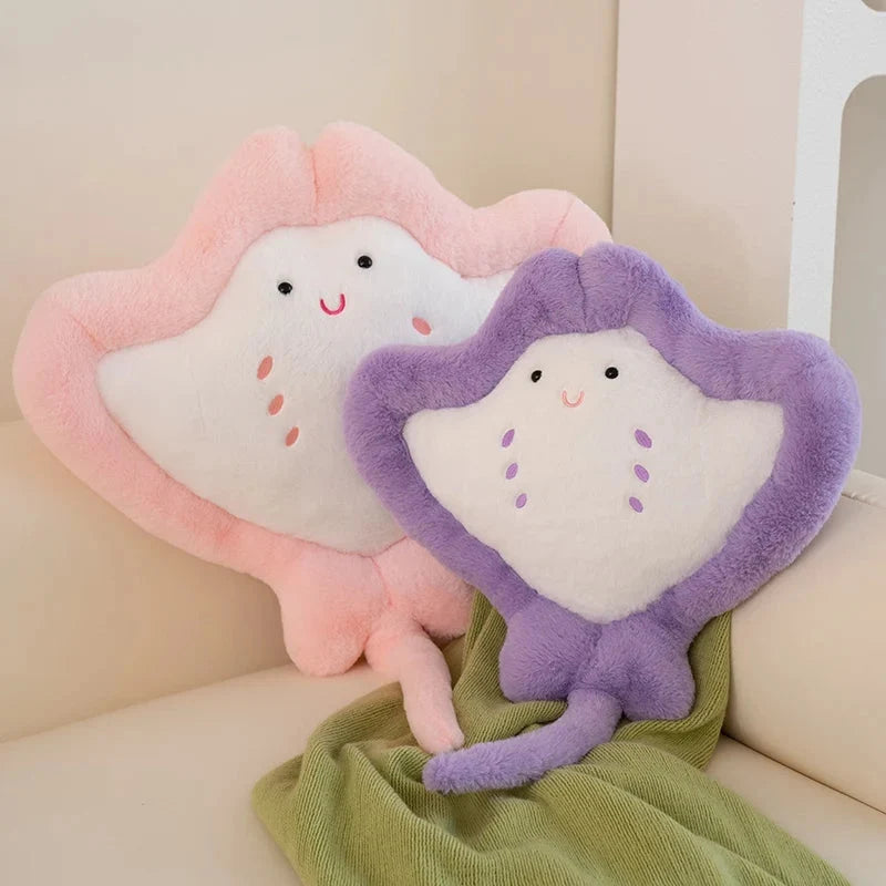 Kawaii Pastel Fluffy Stingray Plushies — image 5