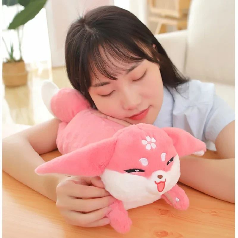 Kawaii Pink Fox Sakura Plushie — image 2