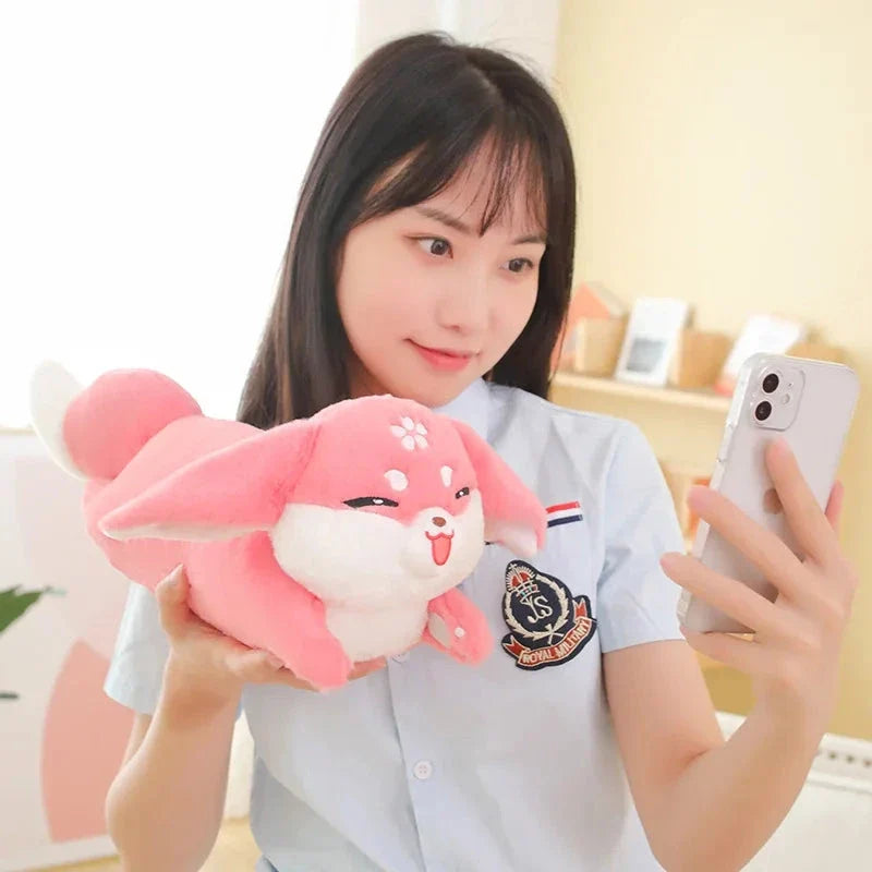 Kawaii Pink Fox Sakura Plushie — image 3