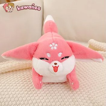 Kawaii Pink Fox Sakura Plushie — image 7