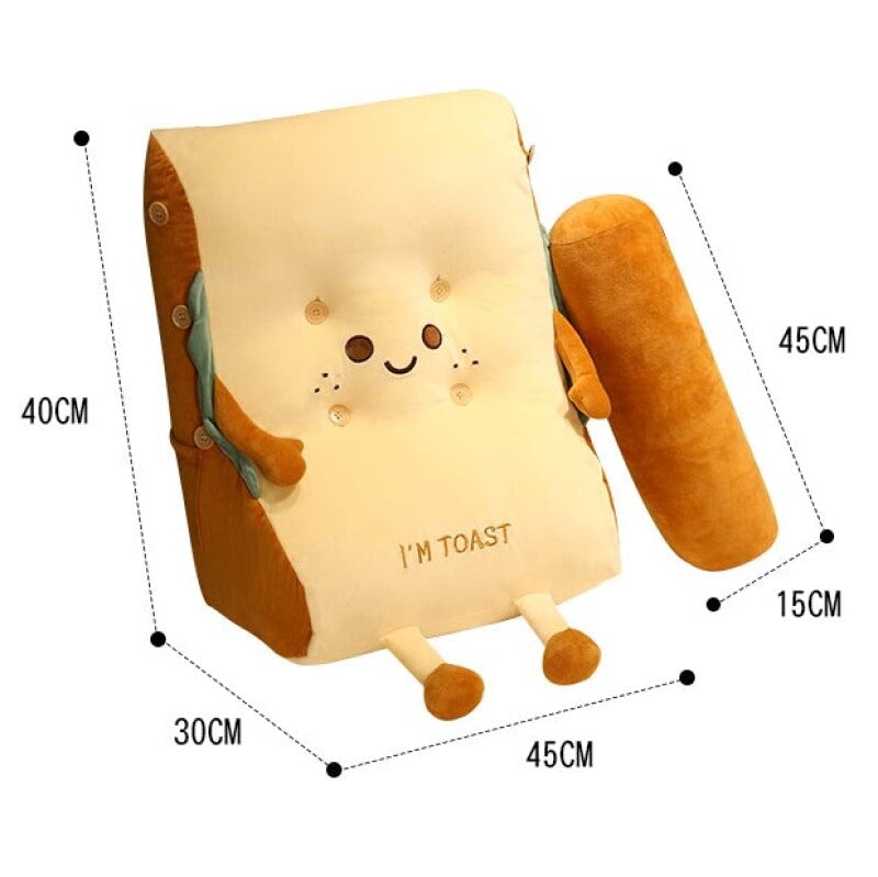 Kawaii Toasted Bread Back Support Plushie — image 9
