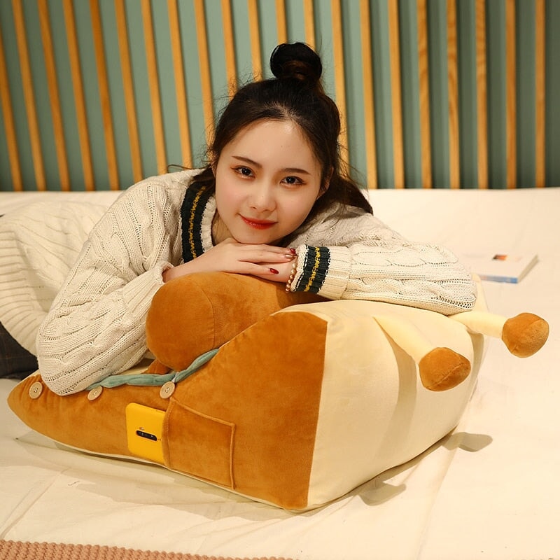 Kawaii Toasted Bread Back Support Plushie — image 3
