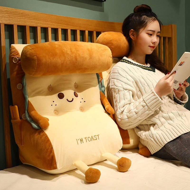 Kawaii Toasted Bread Back Support Plushie — image 4