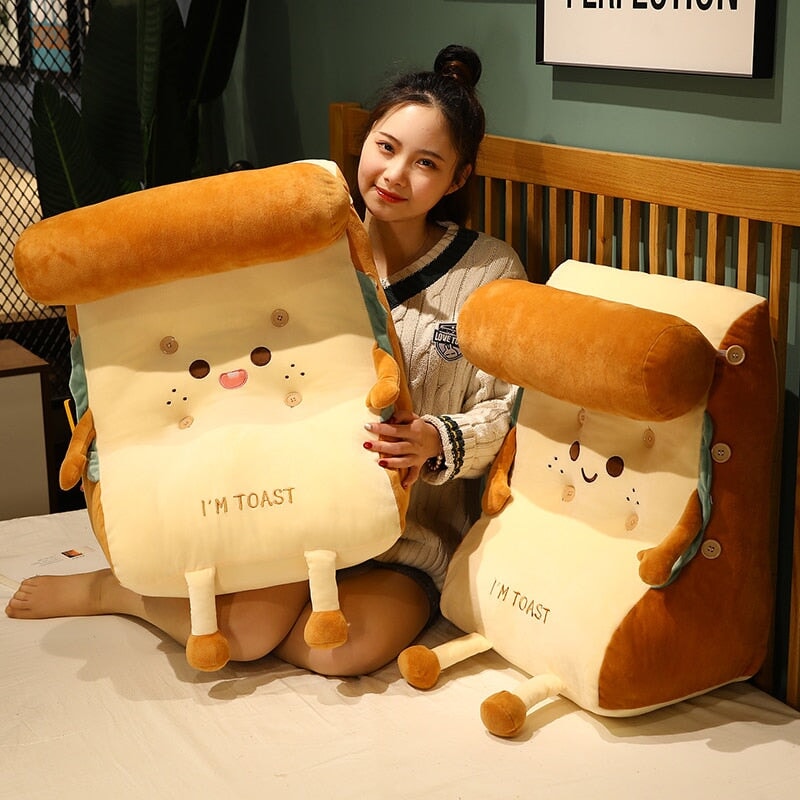 Kawaii Toasted Bread Back Support Plushie — image 2