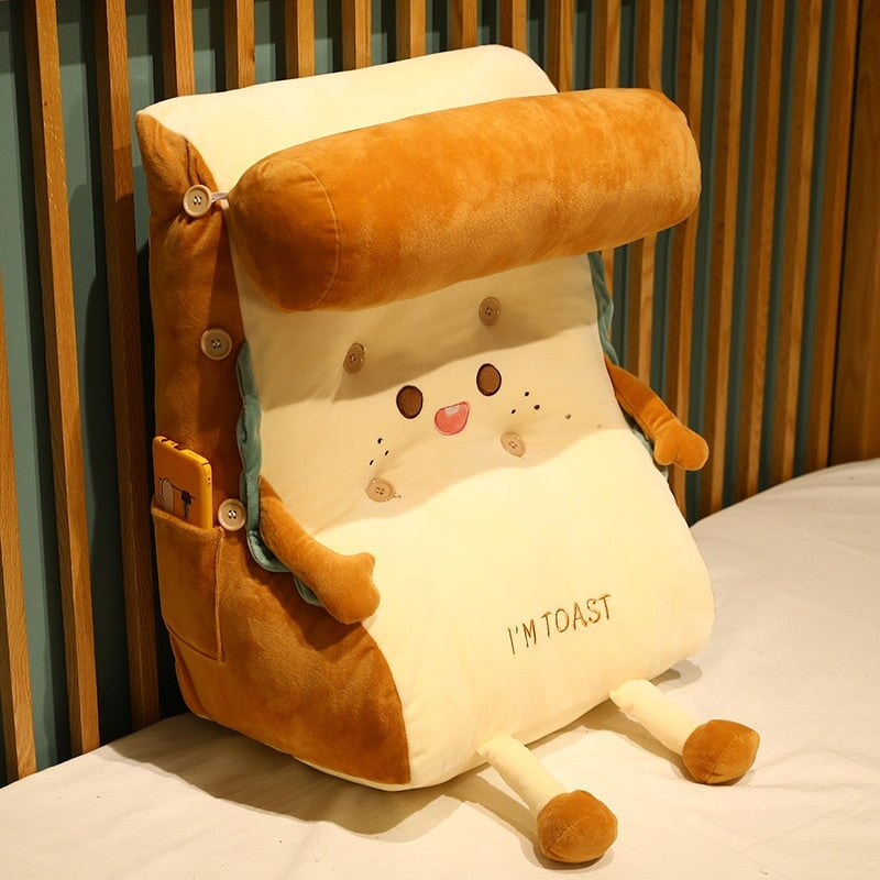 Kawaii Toasted Bread Back Support Plushie — image 1