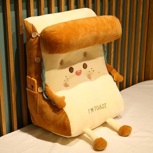 Kawaii Toasted Bread Back Support Plushie — image 1