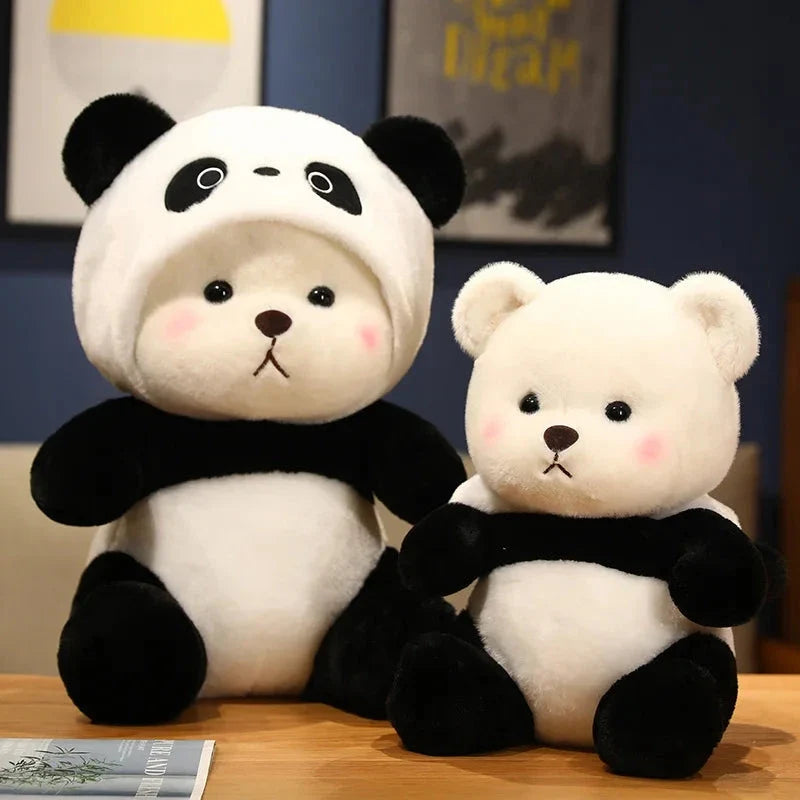 Kawaii White Bear Panda Outfit Plushie — image 3