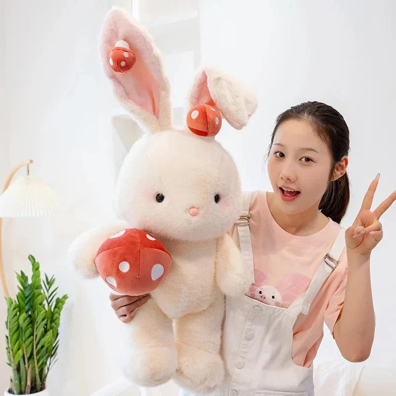 Kawaii White Bunny Mushroom Plushie — image 19