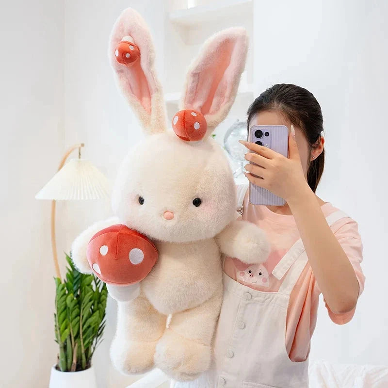 Kawaii White Bunny Mushroom Plushie — image 14