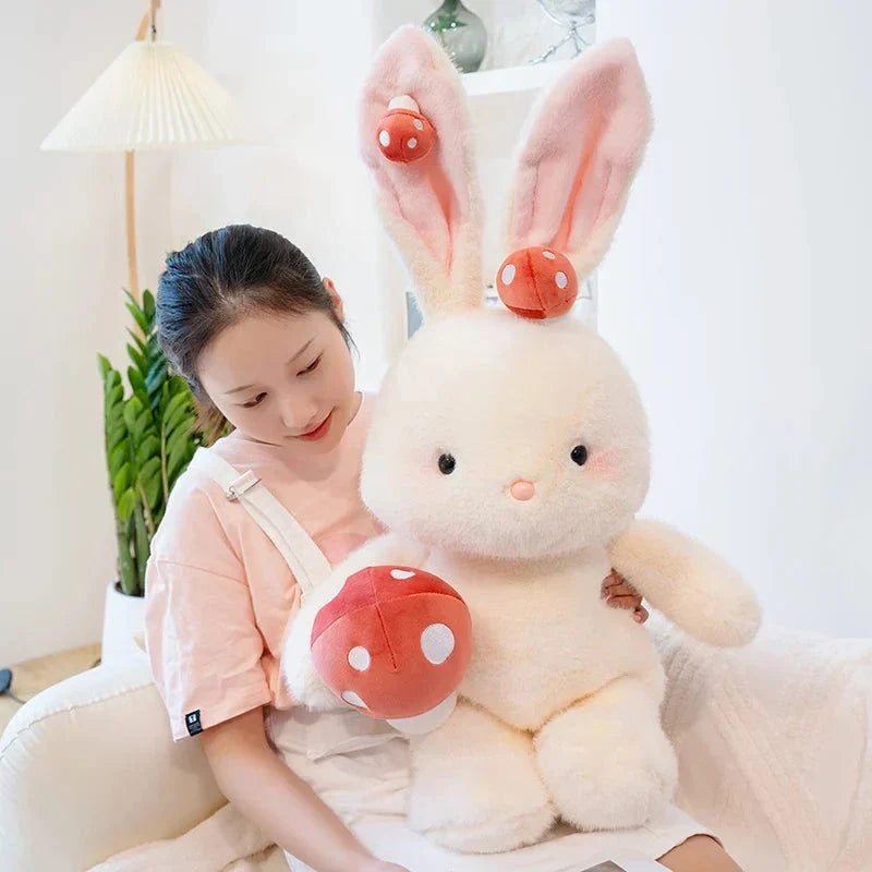 Kawaii White Bunny Mushroom Plushie — image 13