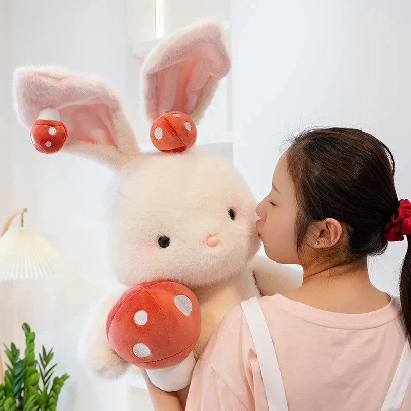 Kawaii White Bunny Mushroom Plushie — image 16
