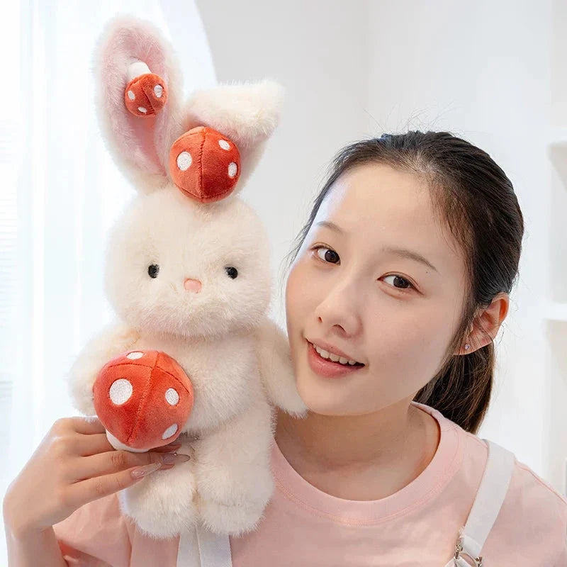 Kawaii White Bunny Mushroom Plushie — image 17