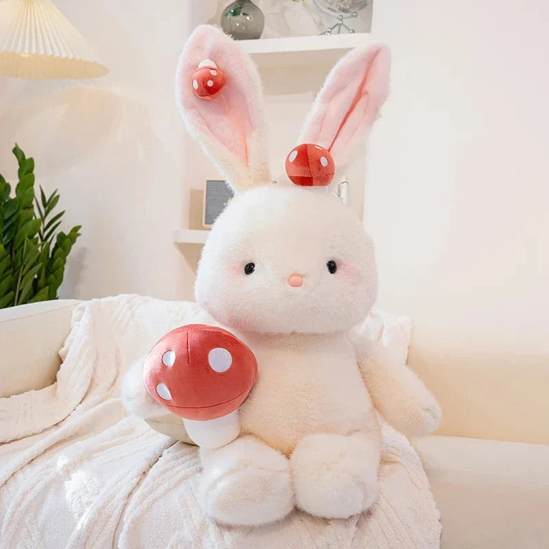 Kawaii White Bunny Mushroom Plushie — image 12
