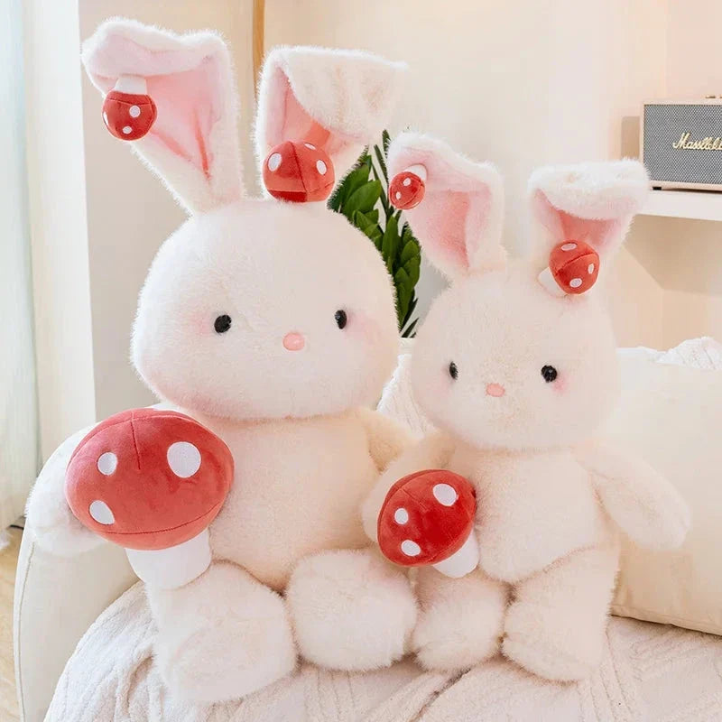 Kawaii White Bunny Mushroom Plushie — image 11