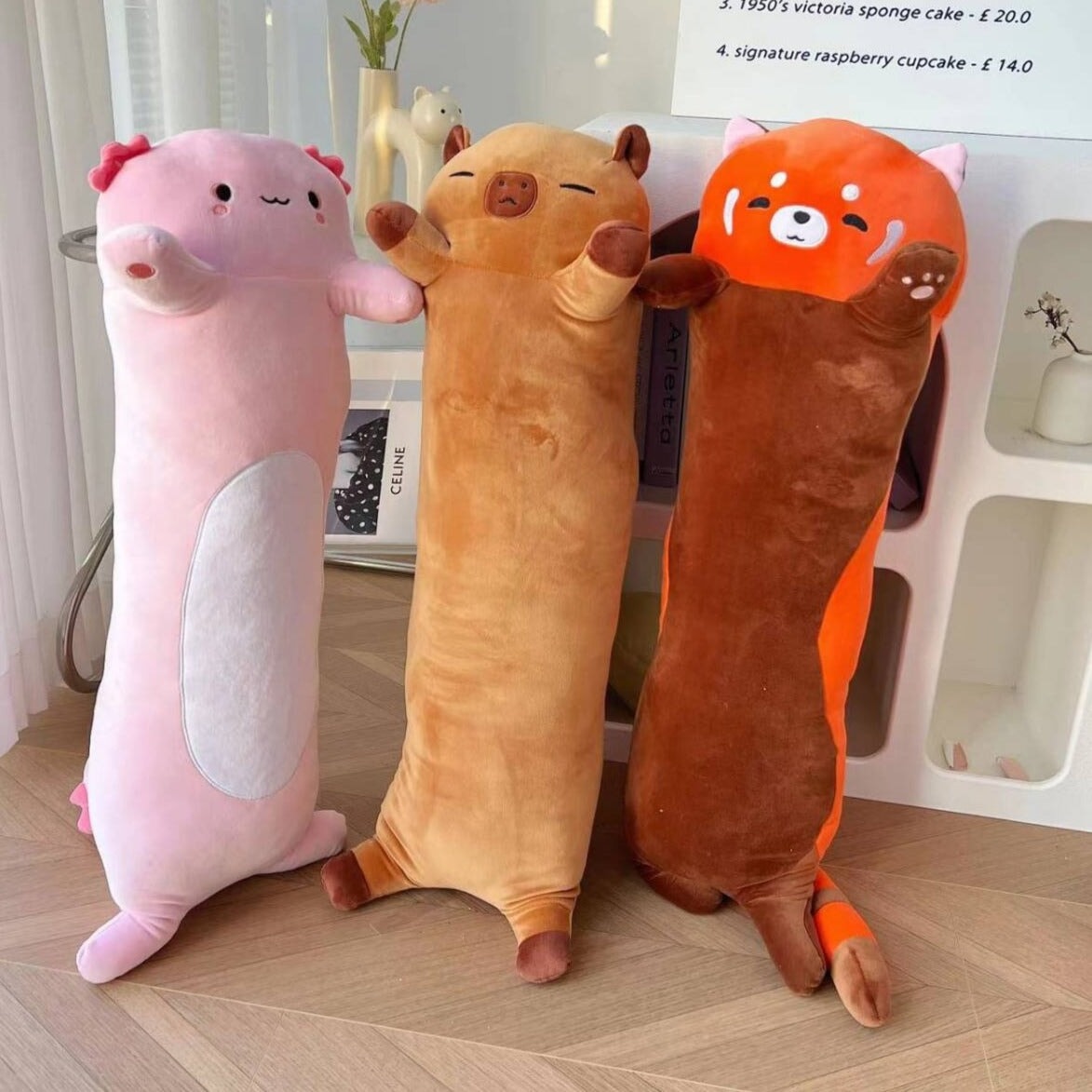 Kawaiies® Long Snuggly Chai Red Panda Axolotl Capybara Plushies — image 1