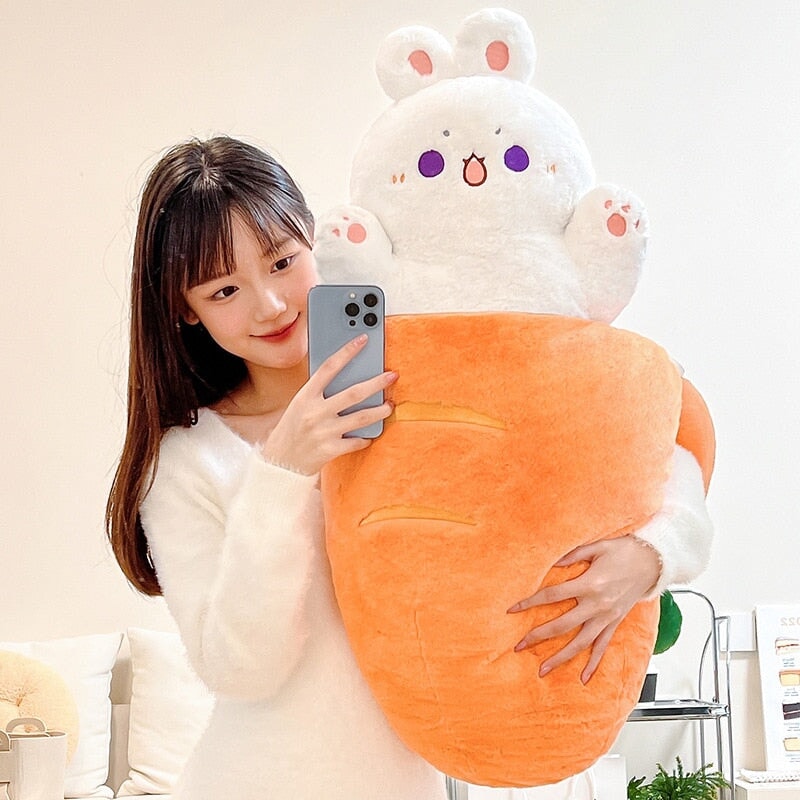 Large Kawaii Taiyaki Bone Carrot Animal Plushie Collection — image 4