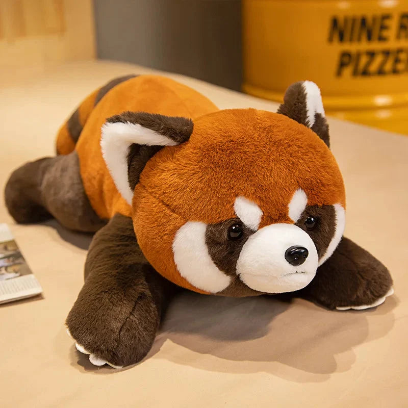 Laying Fluffy Red Panda Lifelike Plushie — image 8