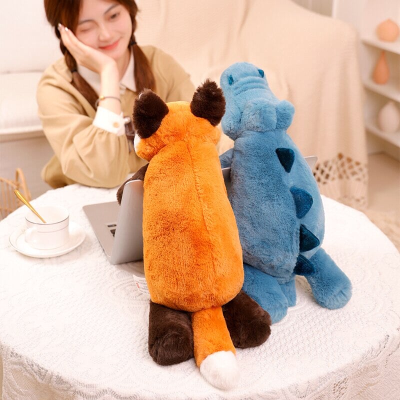 Laying Sloth and Fox Raccoon Crocodile Plushie Friends — image 14