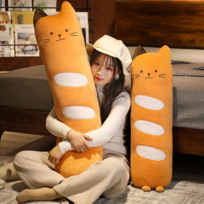 Long Baguette Cute Cat Bread Plushie — image 2