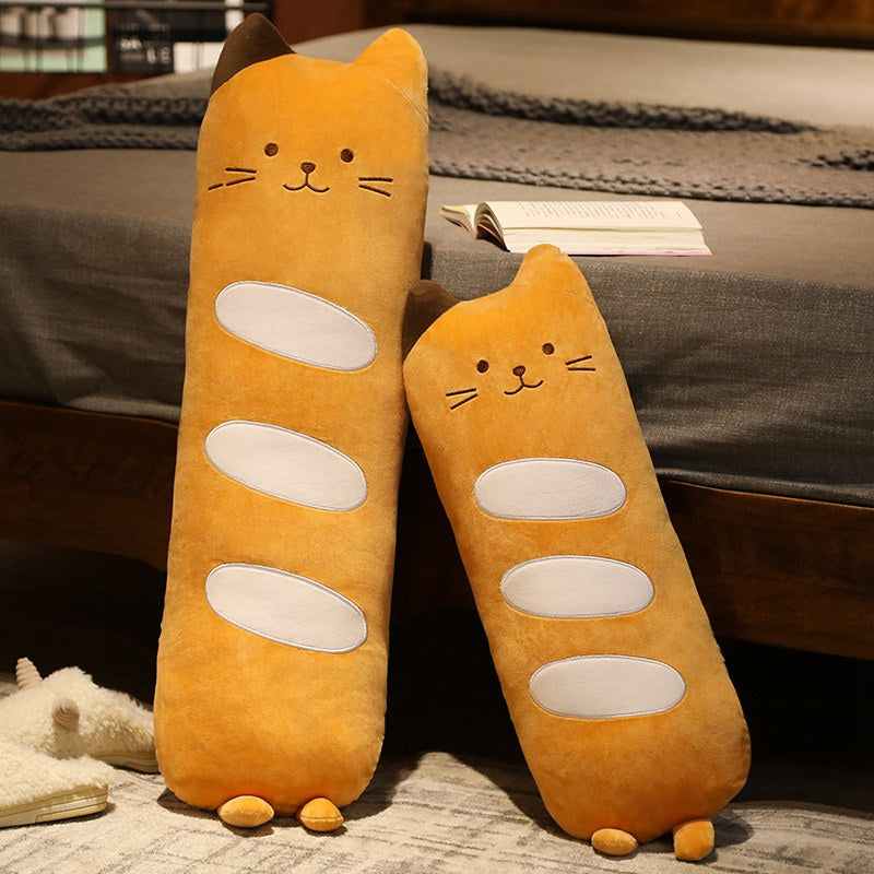 Long Baguette Cute Cat Bread Plushie — image 1