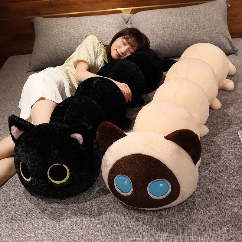 Long Fluffy Cat Caterpillar Plushies — image 2