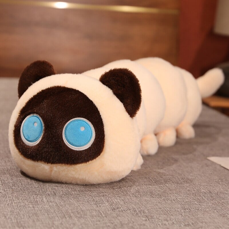 Long Fluffy Cat Caterpillar Plushies — image 1