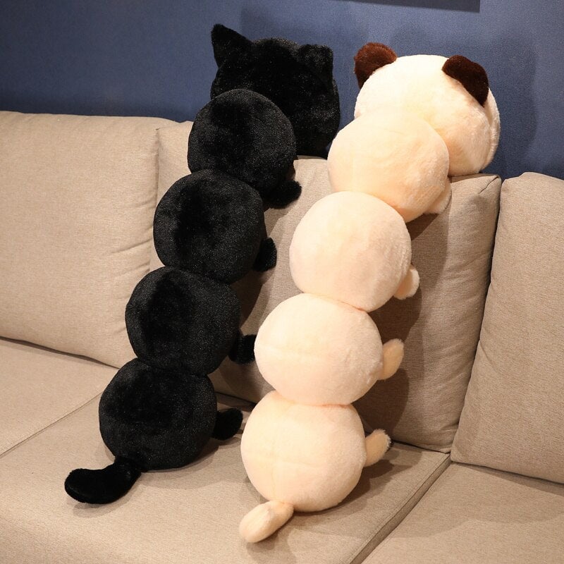 Long Fluffy Cat Caterpillar Plushies — image 4