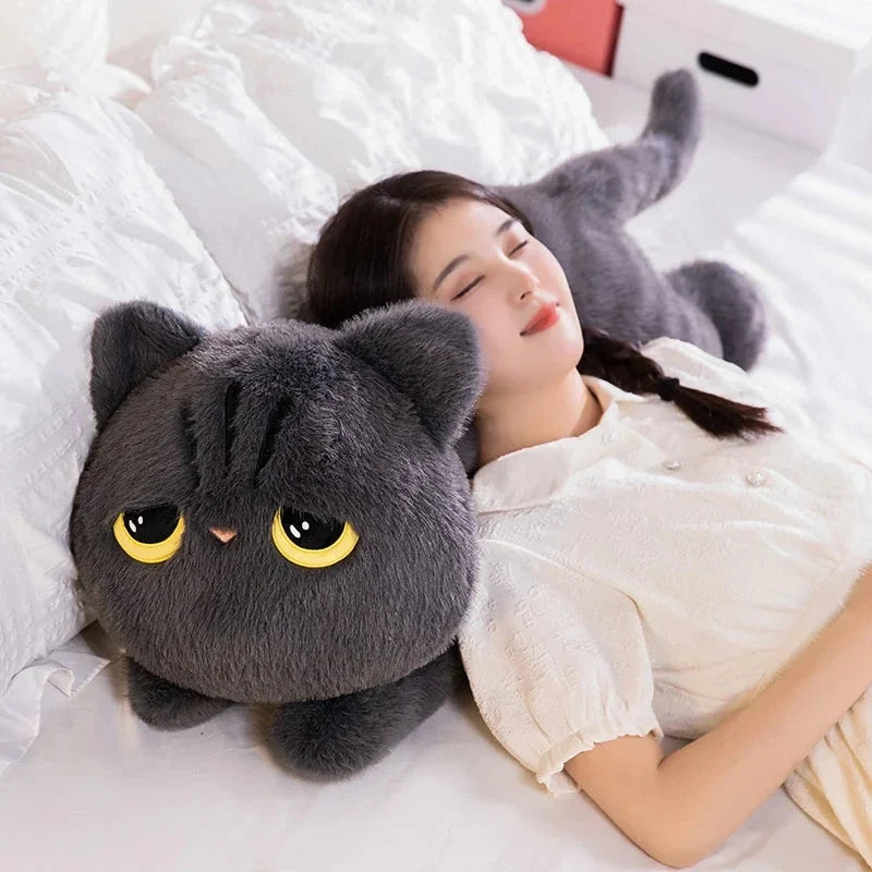 Long Giant Black Gray Fluffy Cat Plushies — image 13