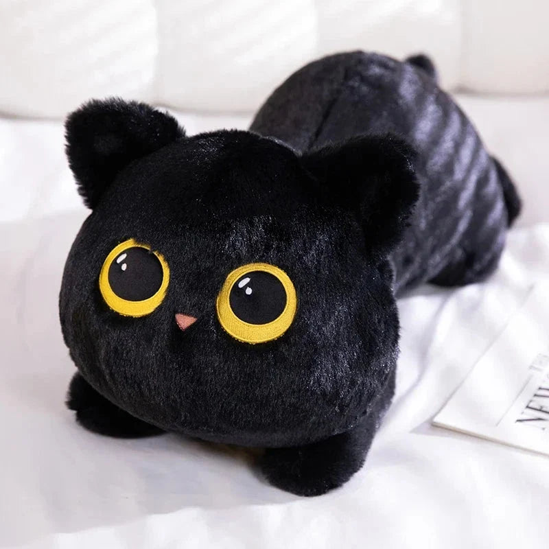 Long Giant Black Gray Fluffy Cat Plushies — image 6
