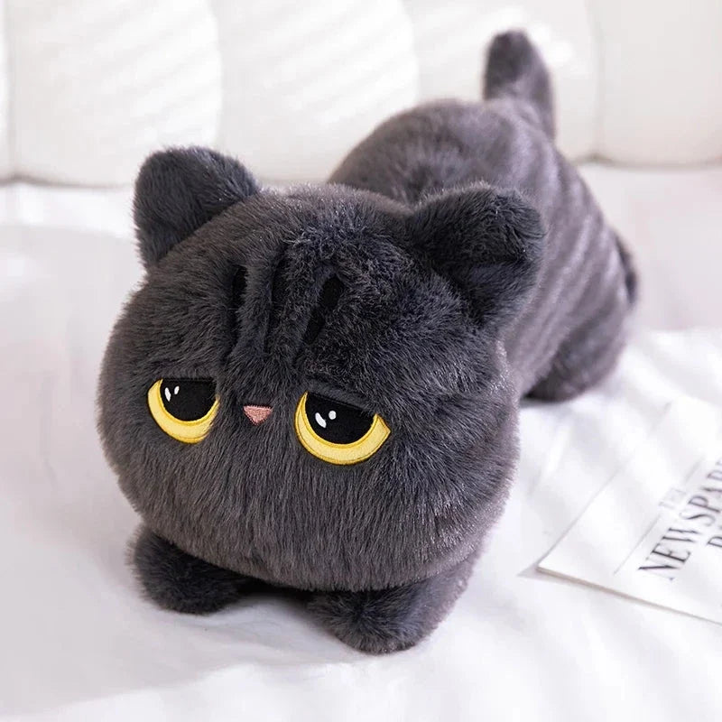 Long Giant Black Gray Fluffy Cat Plushies — image 7