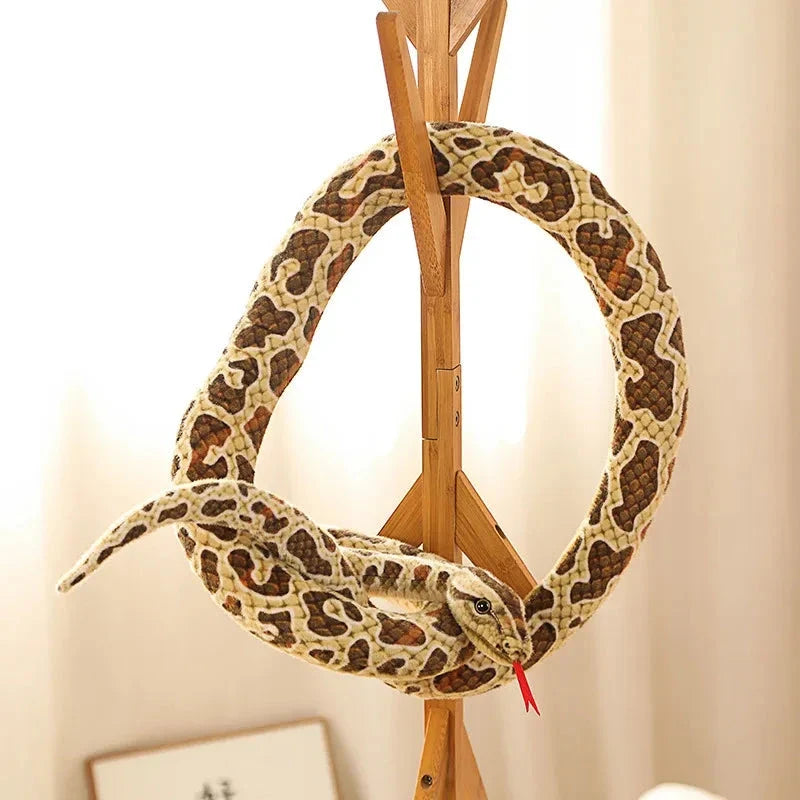 Long Realistic Brown Green Orange Snake Plushies — image 6