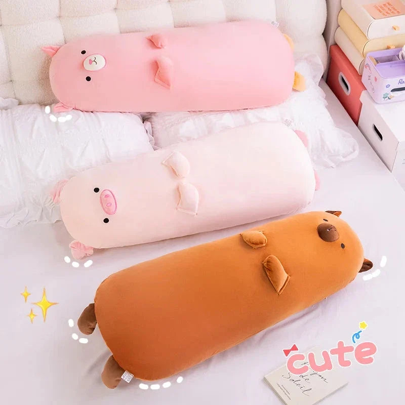 Long Snuggle Buddies Capybara Alpaca Pig Plushie — image 3