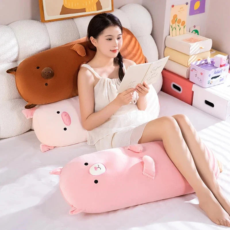 Long Snuggle Buddies Capybara Alpaca Pig Plushie — image 2