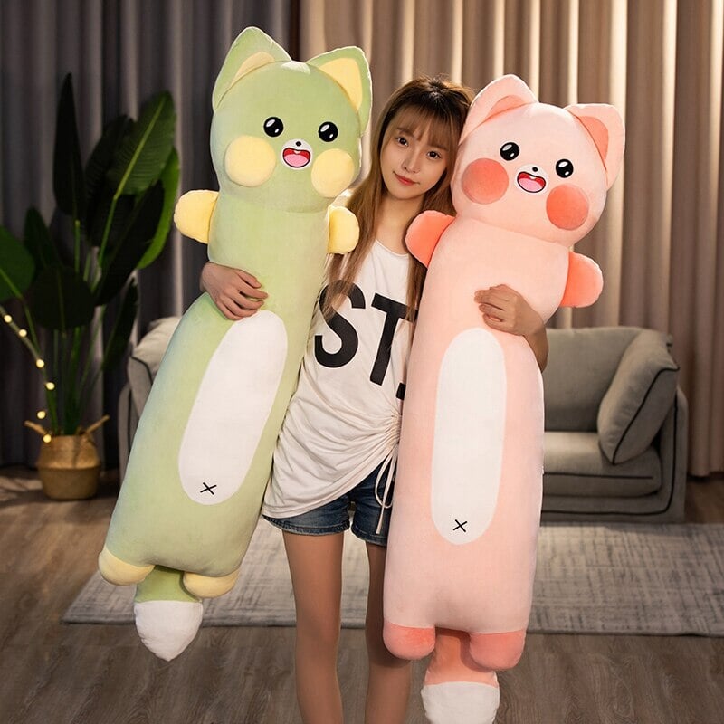 Long Snuggly Cat and Raccoon Plushies — image 4