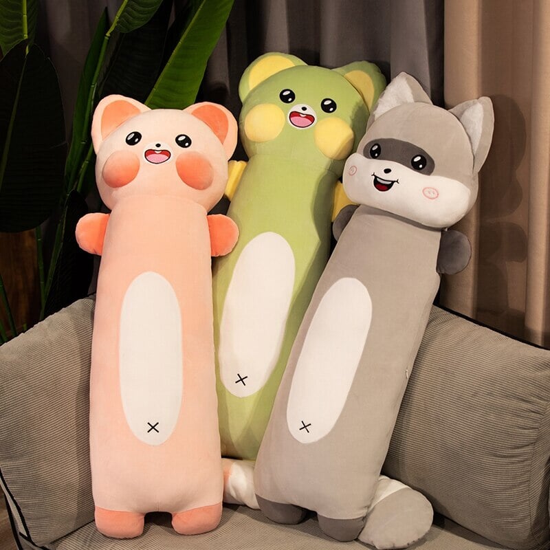 Long Snuggly Cat and Raccoon Plushies — image 2
