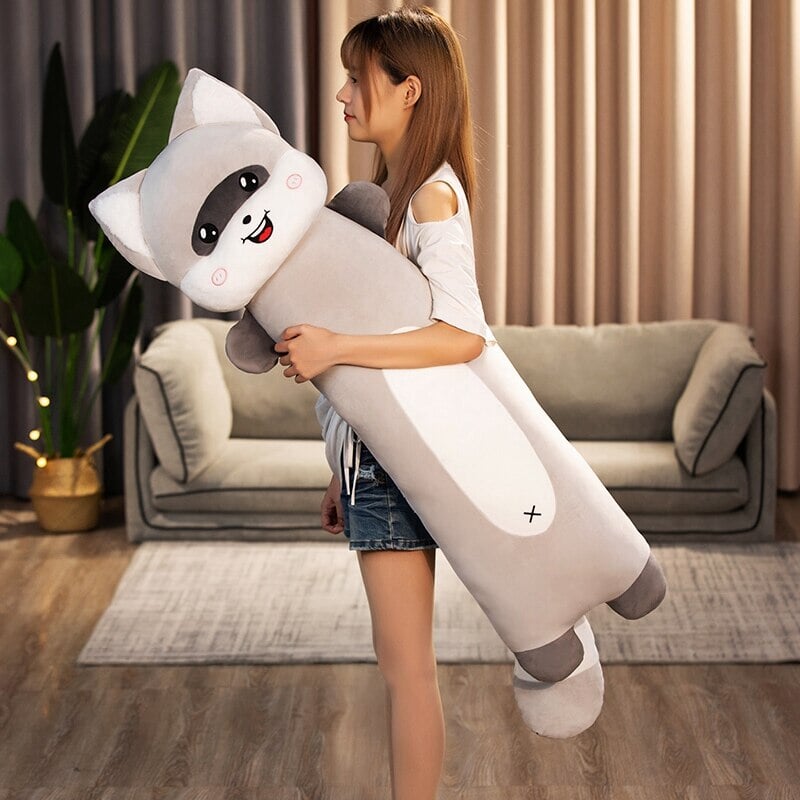 Long Snuggly Cat and Raccoon Plushies — image 5