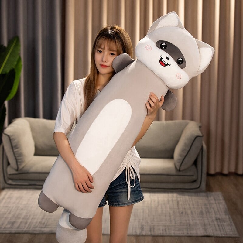 Long Snuggly Cat and Raccoon Plushies — image 14