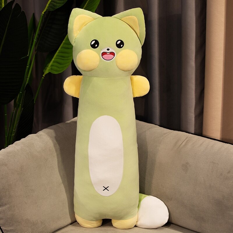 Long Snuggly Cat and Raccoon Plushies — image 1
