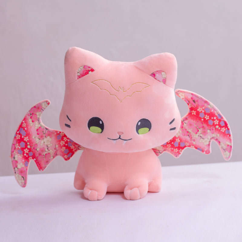 Luna & Solis the Kawaii Sakura Cats with Wings Plushies — image 1