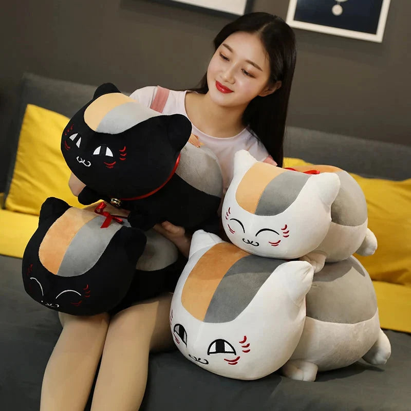Natsume Yuujinchou Nyanko Cat White Black Plushie — image 12