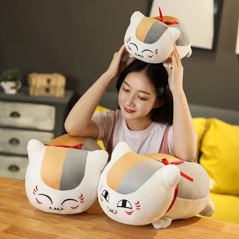 Natsume Yuujinchou Nyanko Cat White Black Plushie — image 19