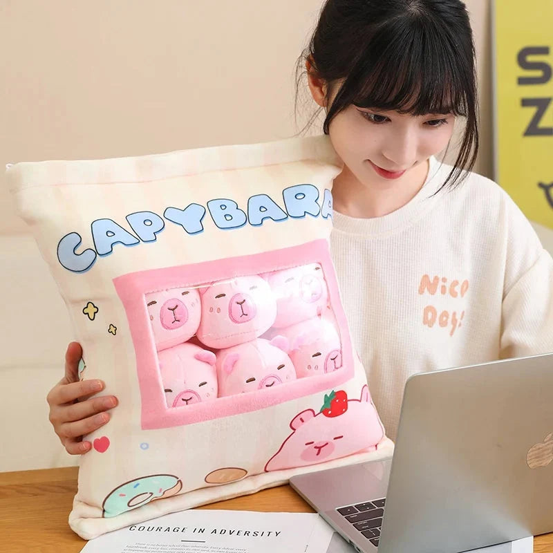 Pink Brown Capybara Candy Bag Plushies — image 10