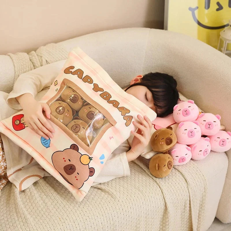 Pink Brown Capybara Candy Bag Plushies — image 14