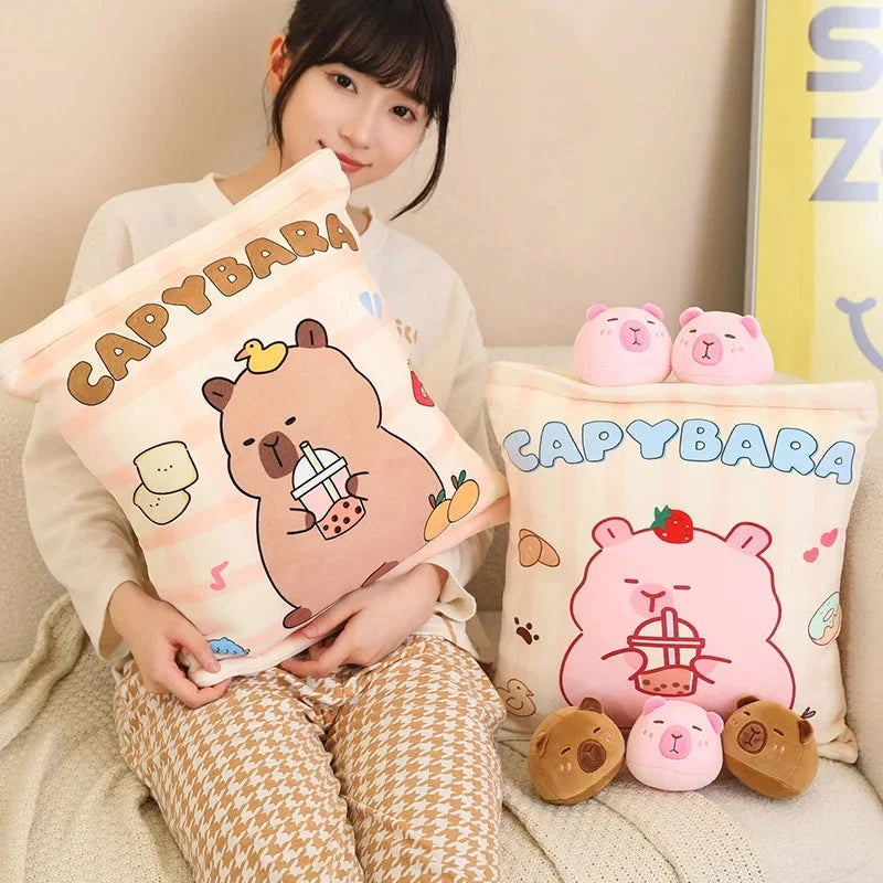 Pink Brown Capybara Candy Bag Plushies — image 5